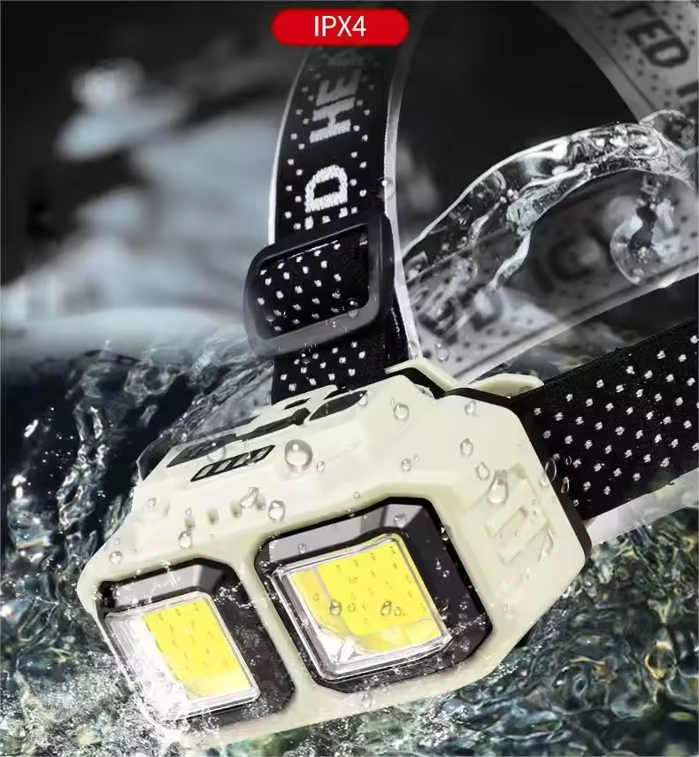 2025 Hot New Bright Light COB Powerful Wave Sensor Induction Night Running Cycling Fishing ABS USB Rechargeable Flashlight LED Headlamp