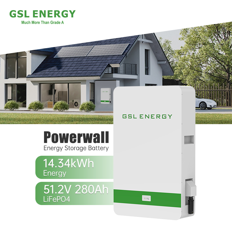 Gsl Energy Lithium Ion Battery Manufacturing Plant 51.2V 48V LiFePO4 Battery 280ah 14.34kw 200ah 10000W Home Energy Storage System