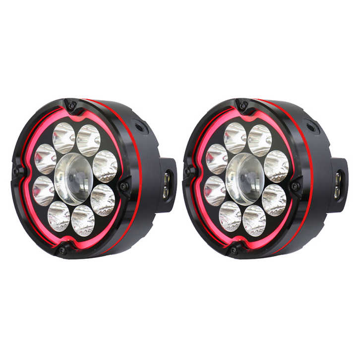 Motorcycle Auto Headlight LED Fog Light 200W Night Riding White and Yellow Dual Colors Accessories