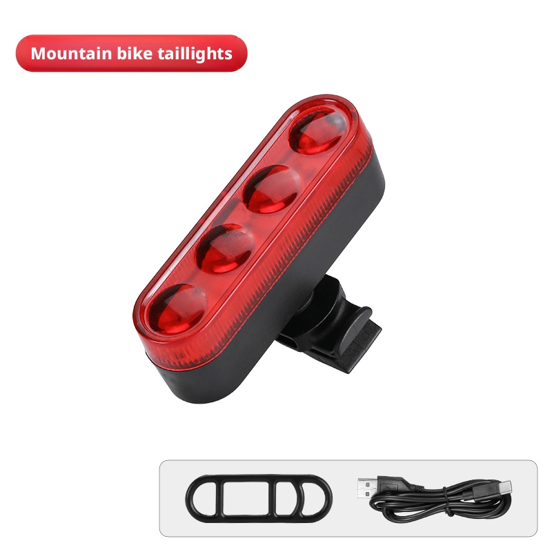Bike Lights for Night Riding, USB-C Rechargeable LED Bike Tail Lights, Bright Bicycle Rear, 4 Light Modes, Waterproof, Easy to Install, for Adults Kids Men Wome