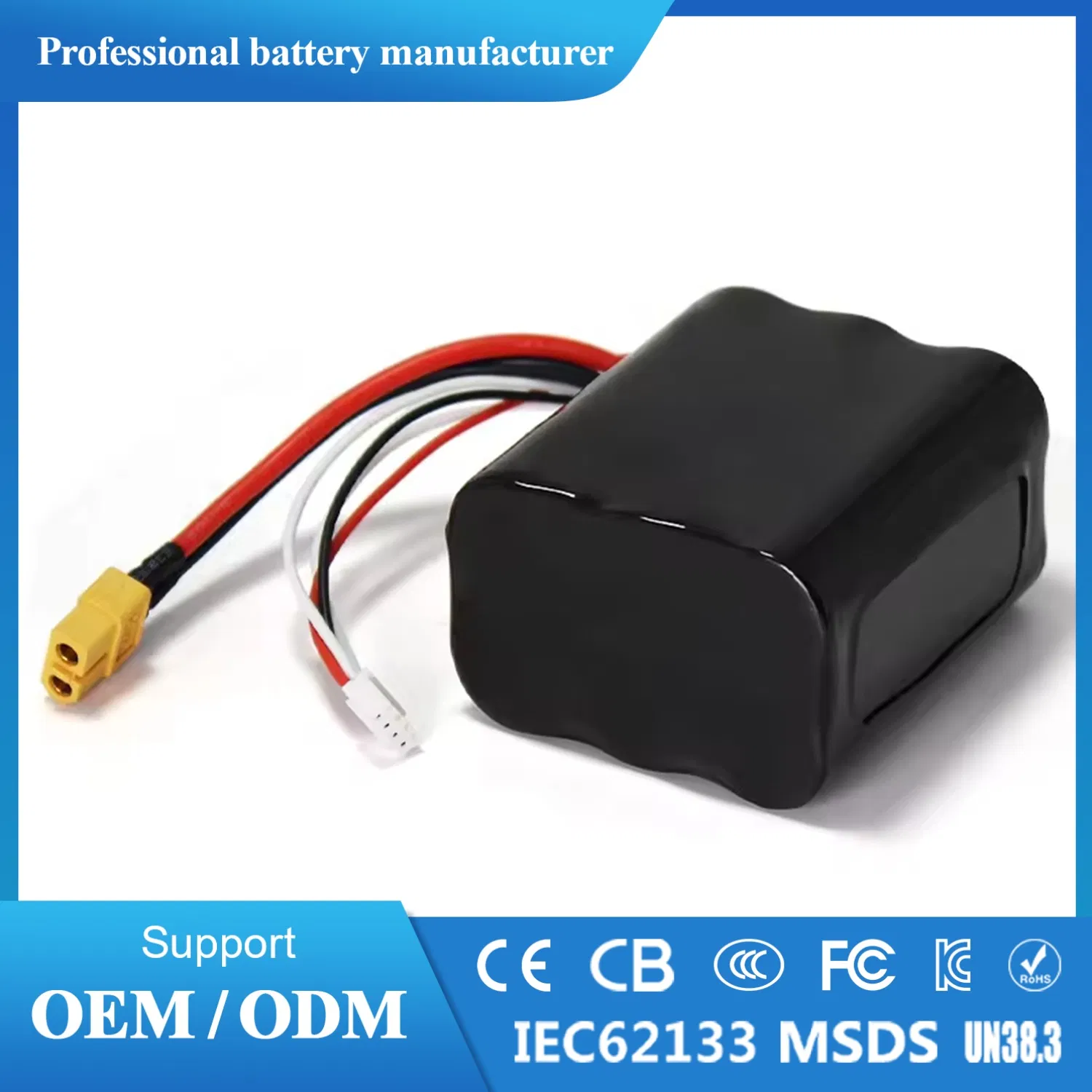 Factory OEM Battery Packs Lithium-Ion Battery LiFePO4 Rechargeable Battery 18650 21700 26650 32700 3.7V/7.4V/11.1V/12V 1s-3s for Electric Scooters &amp; LED Lights