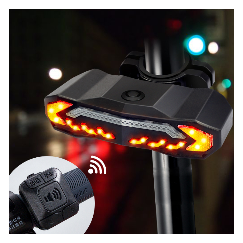 Ultra Bright Bicycle Rear Light with Turn Signals for Night Riding &amp; Daytime Safety