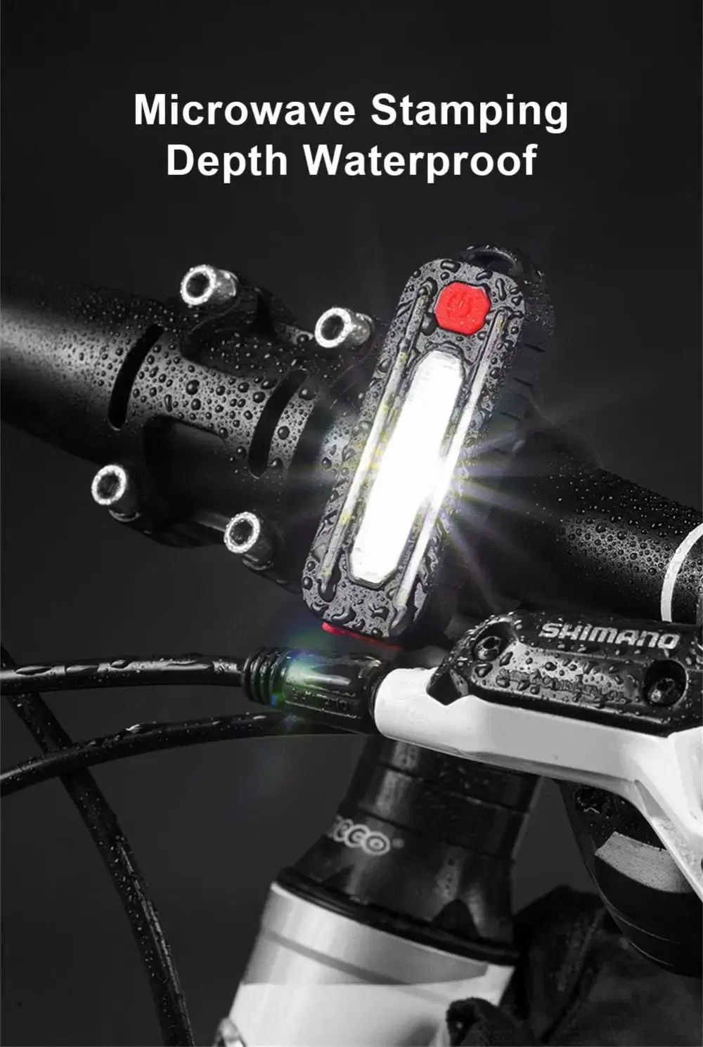 LED Red Blue Shoulder Light with Clip USB Charging Flashing Warning Safety Flashlight Torch Motorcycle Bike Warn Light