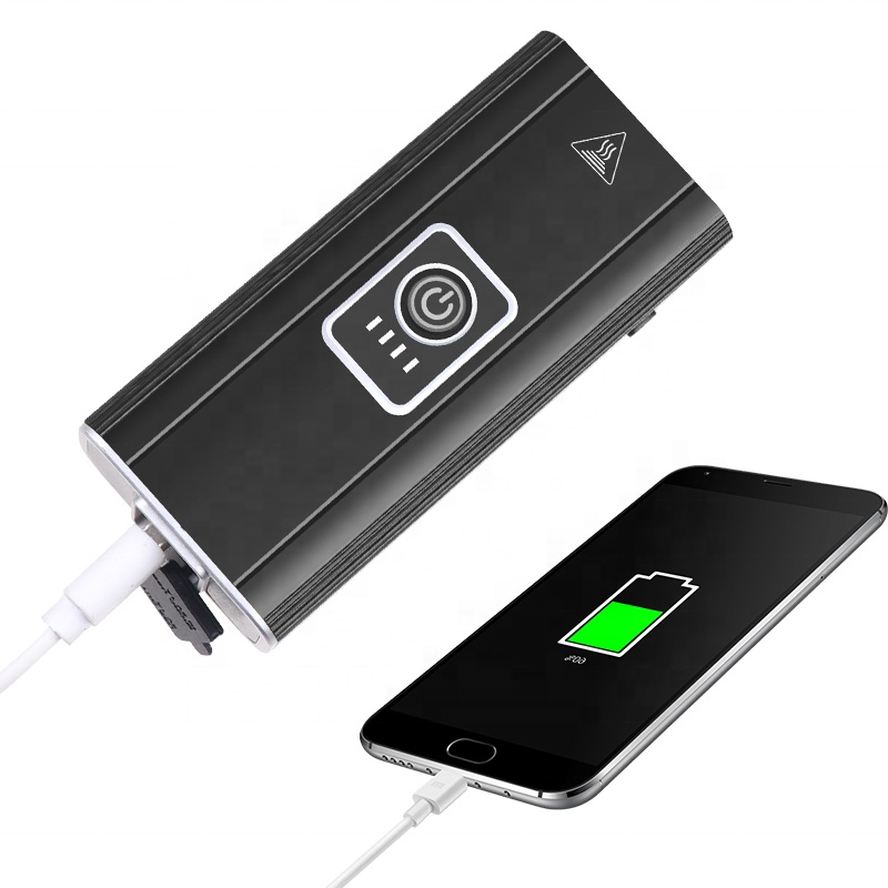 Powerful Bicycle Headlight Power Bank USB Chargeable Waterproof Bike Flashlight