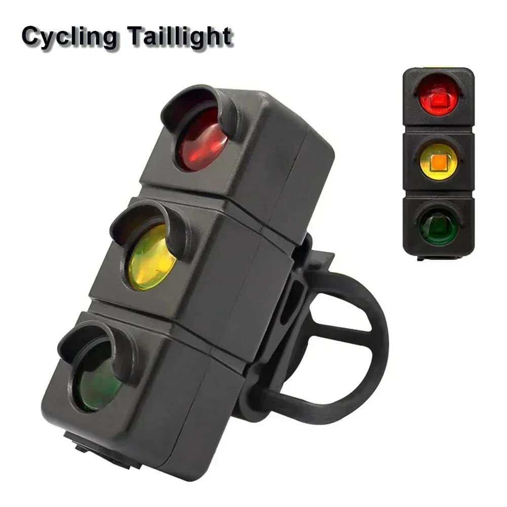 7 Modes USB Rechargeable Bicycle Taillight Waterproof 3-Color LED Bike Rear Light for Night Riding