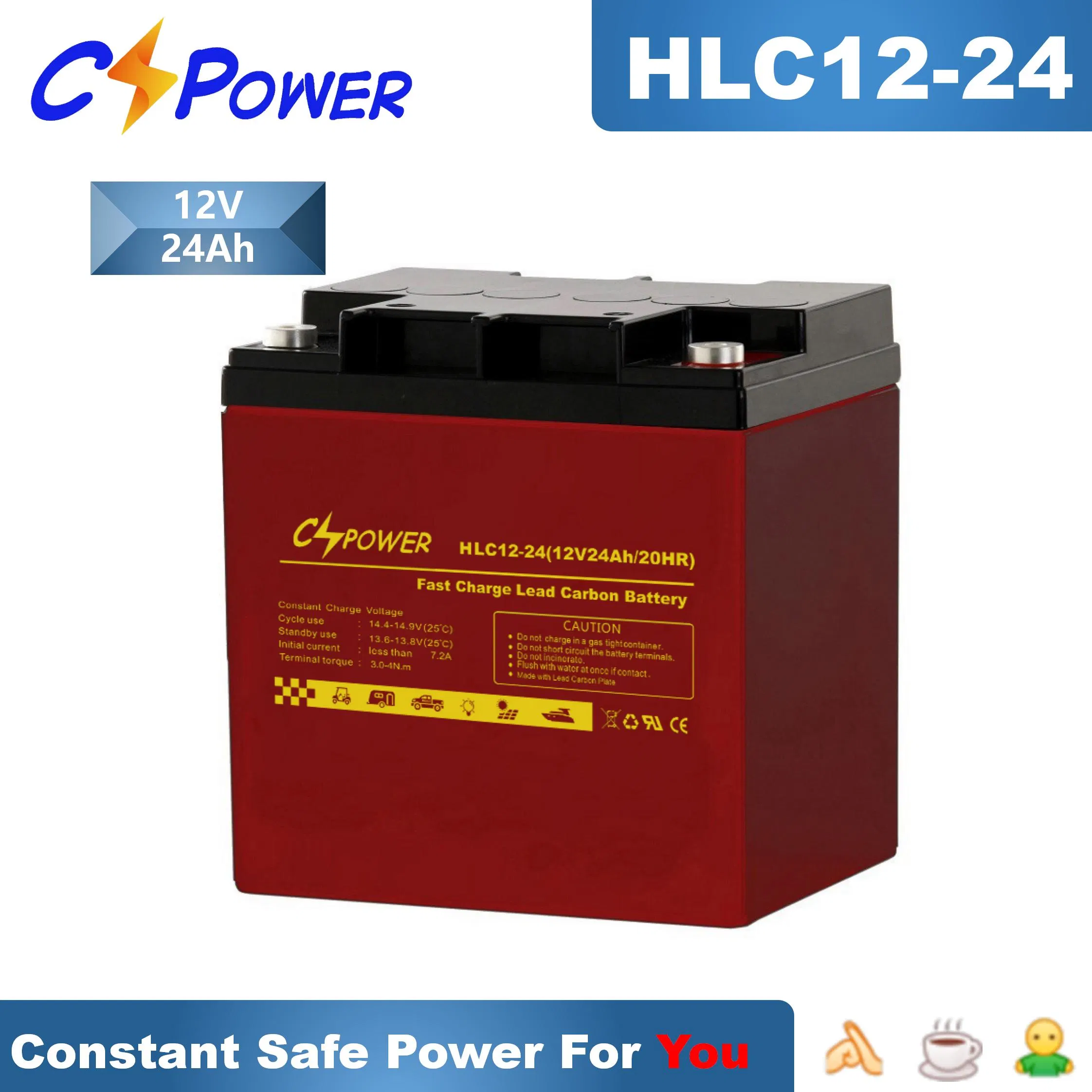 Cspower 12V35ah Long Life Lead Carton Battery Solar-PV/Wind/LED-Light/Solar-Light /Emergency-Power-Systems/ Inverters/Solar-Photovoltaics
