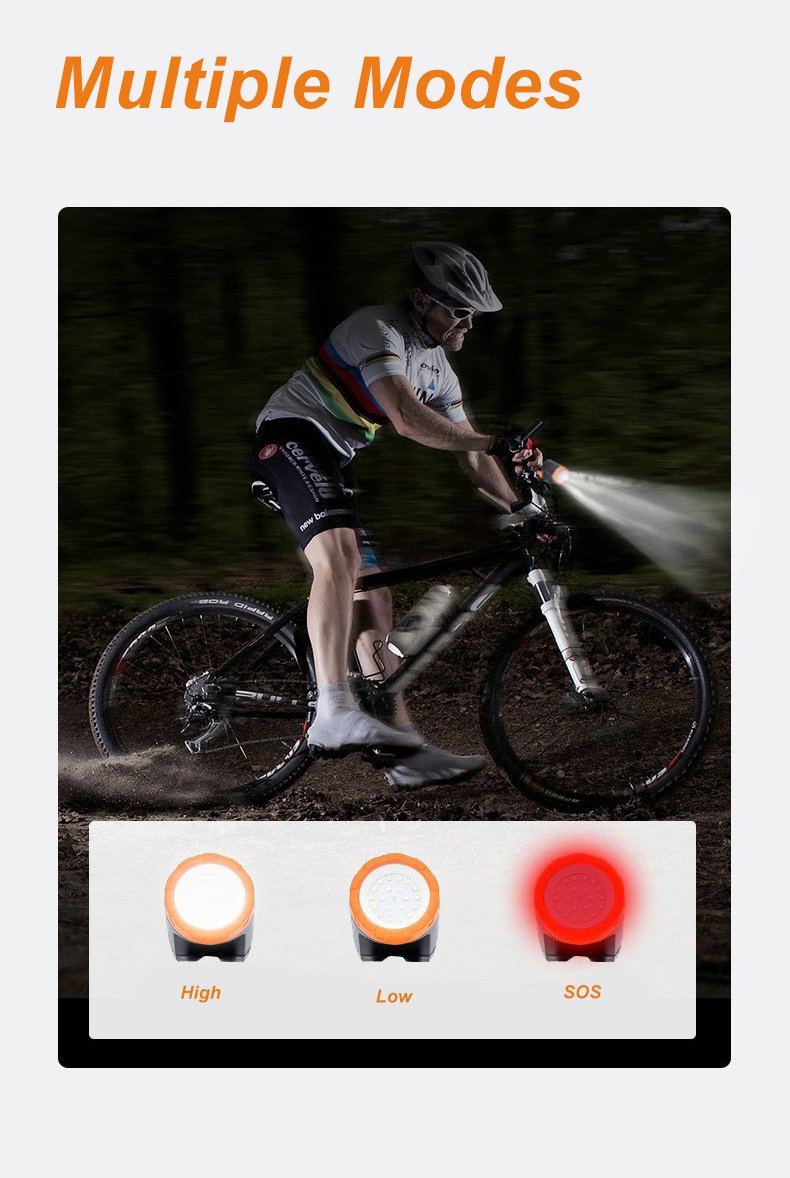 3 in 1 Outdoor Waterproof Magnet Type C Rechargeable LED Work Light with Clip for Biking Emergency Red Flash Portable Work Light