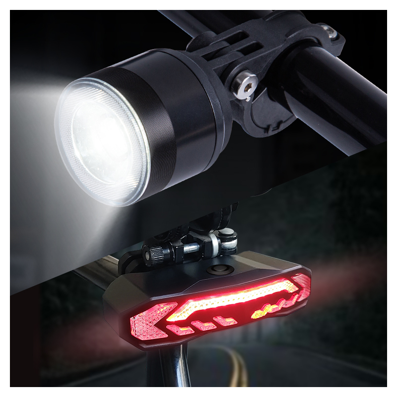 Smart Wireless Remote Handlebar Control Bike Light System, Headlight Brake/Turn Signal Taillight