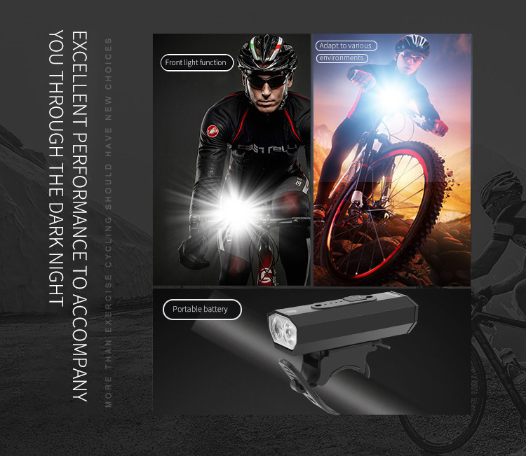 New Bike Lights Car Headlights Mountain Riding Lights 2*T6 USB Rechargeable Mini Lamp Flashlight