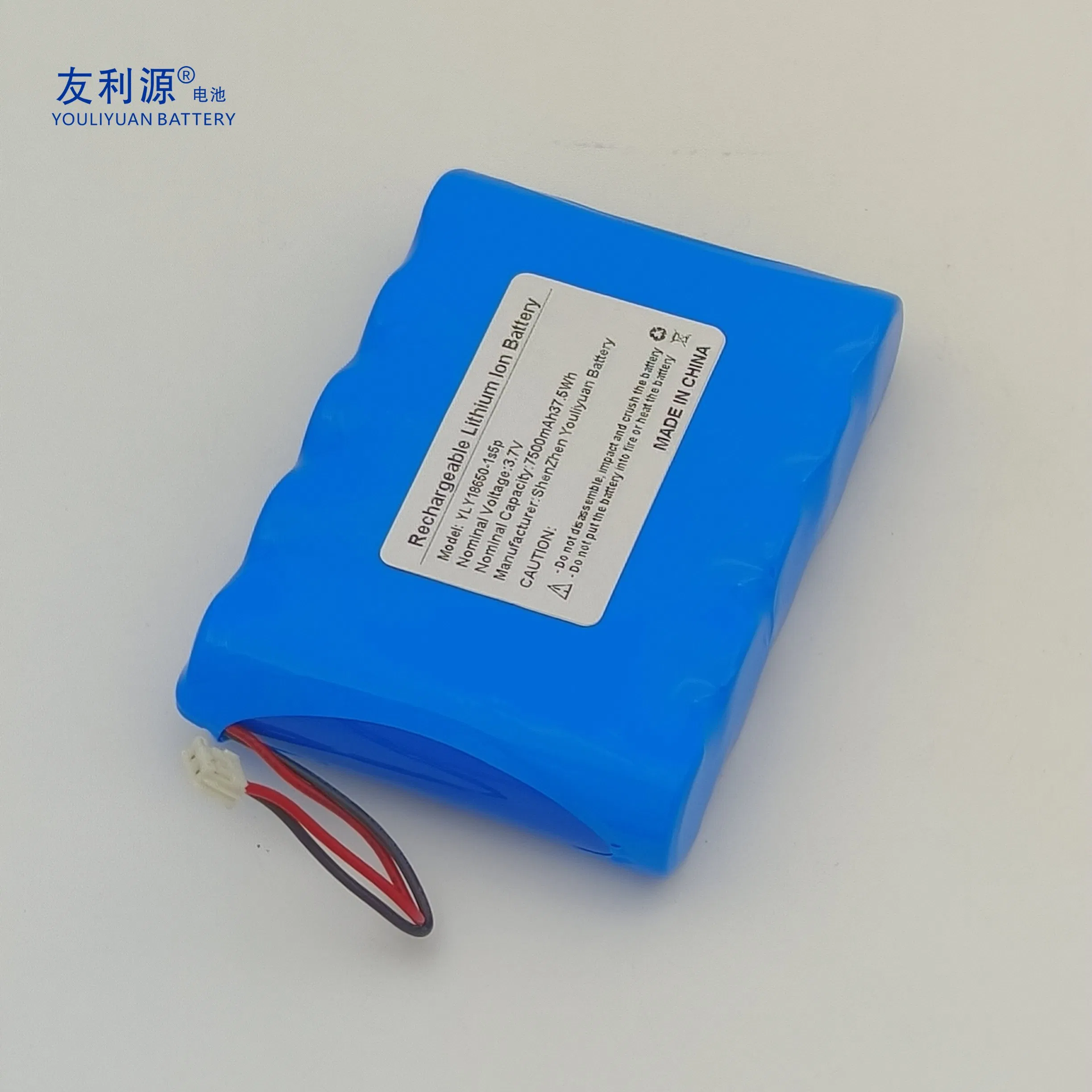 Hot Sale 3.7V 18650 Battery 1s5p 7500mAh Lithium Ion LED Lights Consumer Electronics Battery Pack