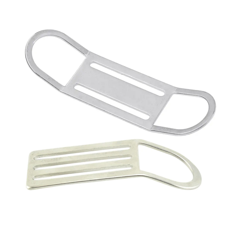 Custom Scuba Swimming Dive Parts Stainless Steel D Ring Diving Weight Belt Logo Metal Keeper Rings Webbing Strap Stamping Buckle Accessories