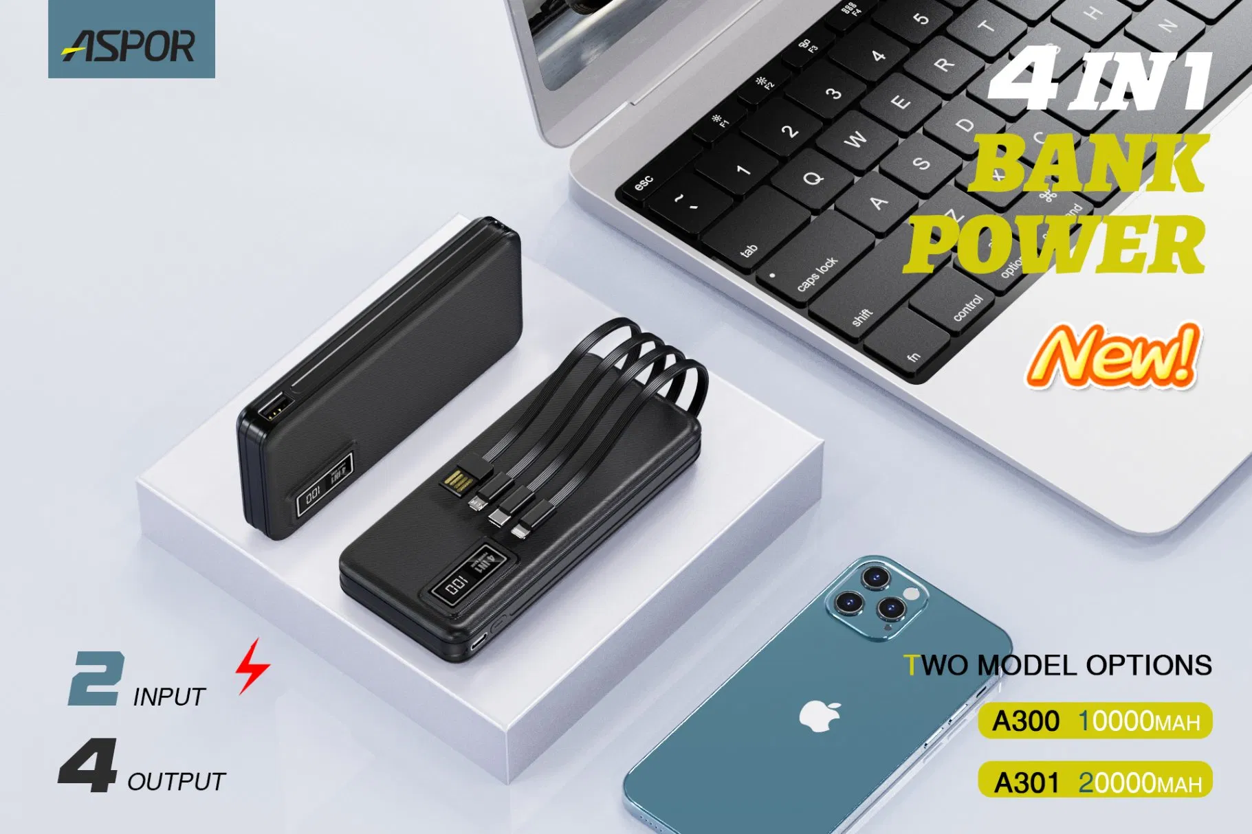 Fast Charging Portable Battery Pack 10000mAh for Smartphones