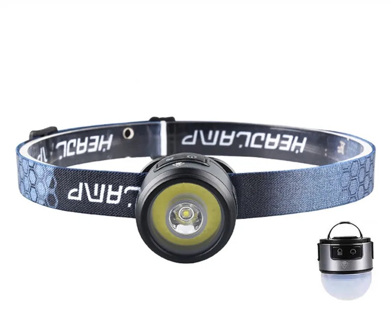 New Multi-Functional LED Headlight Clip Light Camping Tent Light with Strong Magnetic Lampshade