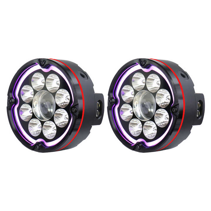Motorcycle Modification Accessories High-Brightness Ambient Lights for Outdoor Night Riding White Yellow Dual Colors