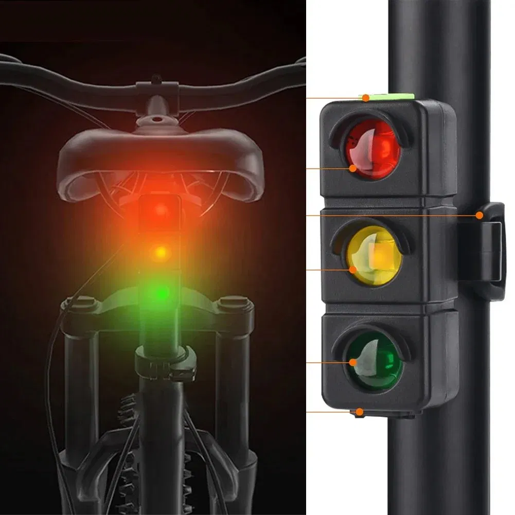7 Modes USB Rechargeable Bicycle Taillight Waterproof 3-Color LED Bike Rear Light for Night Riding