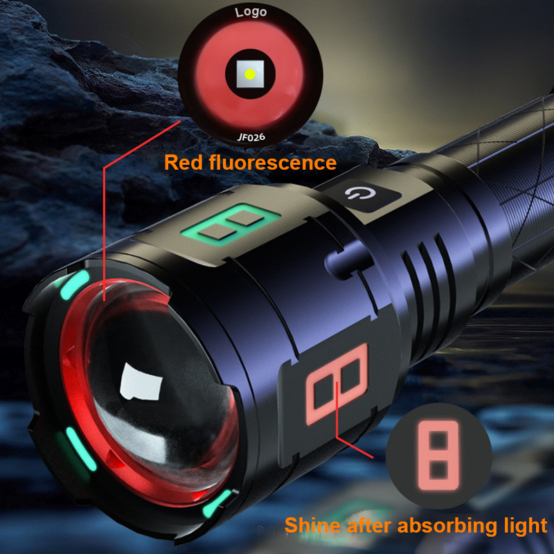 Helius White Laser 5800 Lumen Zoomable Fluorescent Rechargeable LED Flashlight