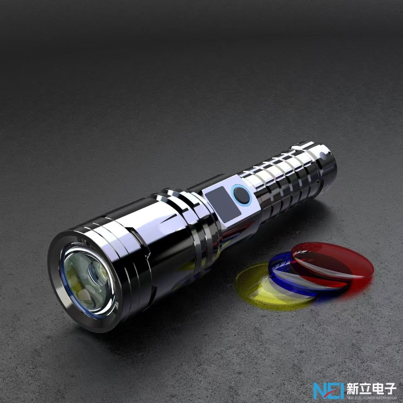 2025 Laser LED Flashlight with 25W 1950lm Compact Tactical Rechargeable Flashlight