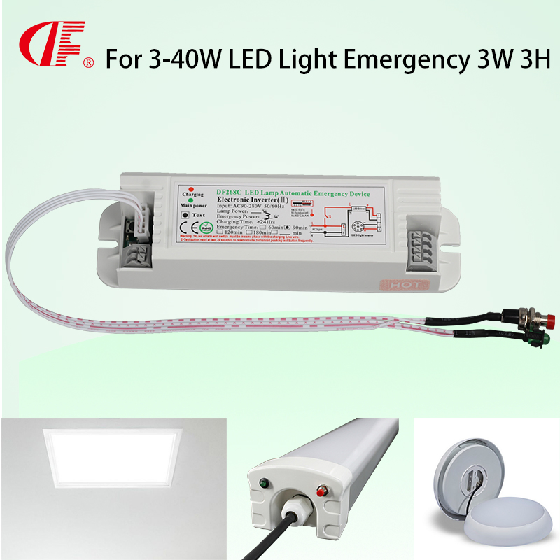 LED Emergency Power Kit Df268c Emergency Power Pack 3-40W Downlight Panel Light