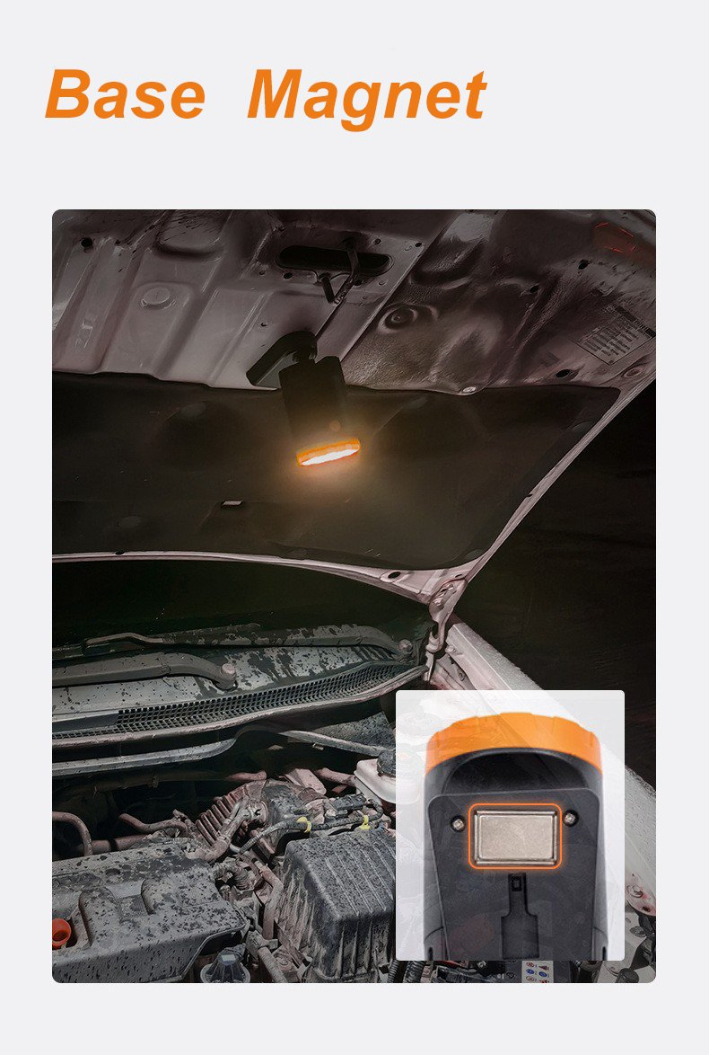 3 in 1 Outdoor Waterproof Magnet Type C Rechargeable LED Work Light with Clip for Biking Emergency Red Flash Portable Work Light