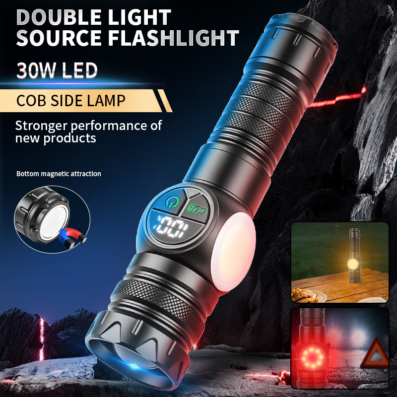 Ultra-Bright LED Rechargeable Tactical Flashlight for Outdoor Adventures Mini Flashlight Laser Flashlight