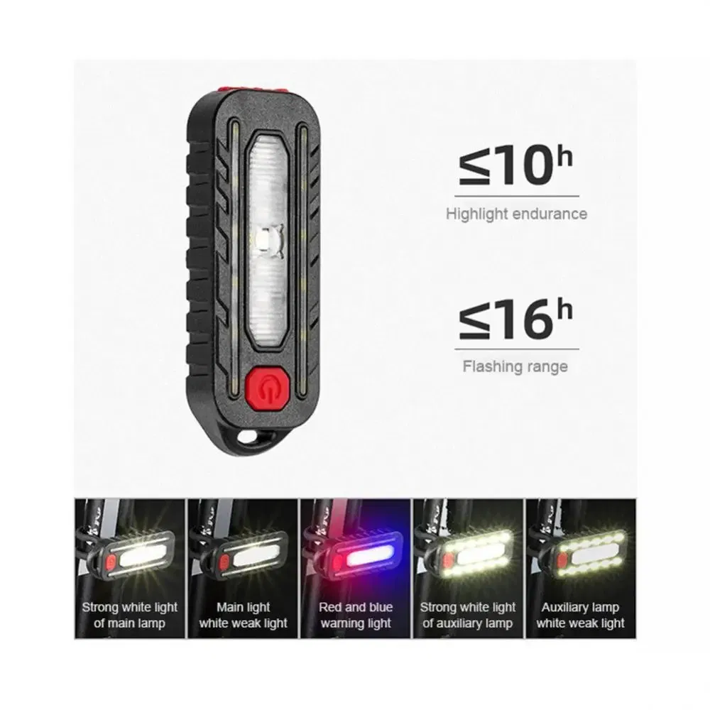 LED Red Blue Shoulder Light with Clip USB Charging Flashing Warning Safety Flashlight Torch Motorcycle Bike Warn Light
