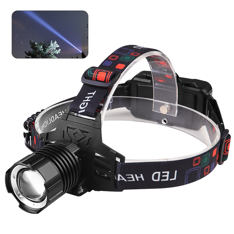 30W Long Range 2*18650 LED Headlight Type-C USB Rechargeable Zoomable 1200lumen 30W Headlamp 18650 Battery for Cycling Hiking