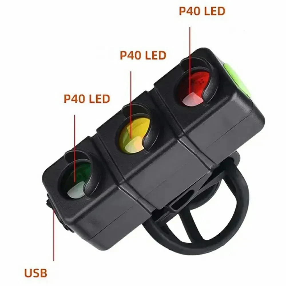 W19 USB Rechargeable Bike Tail Light 3 Color LED Waterproof Night Cycling Safety Warning Lamp