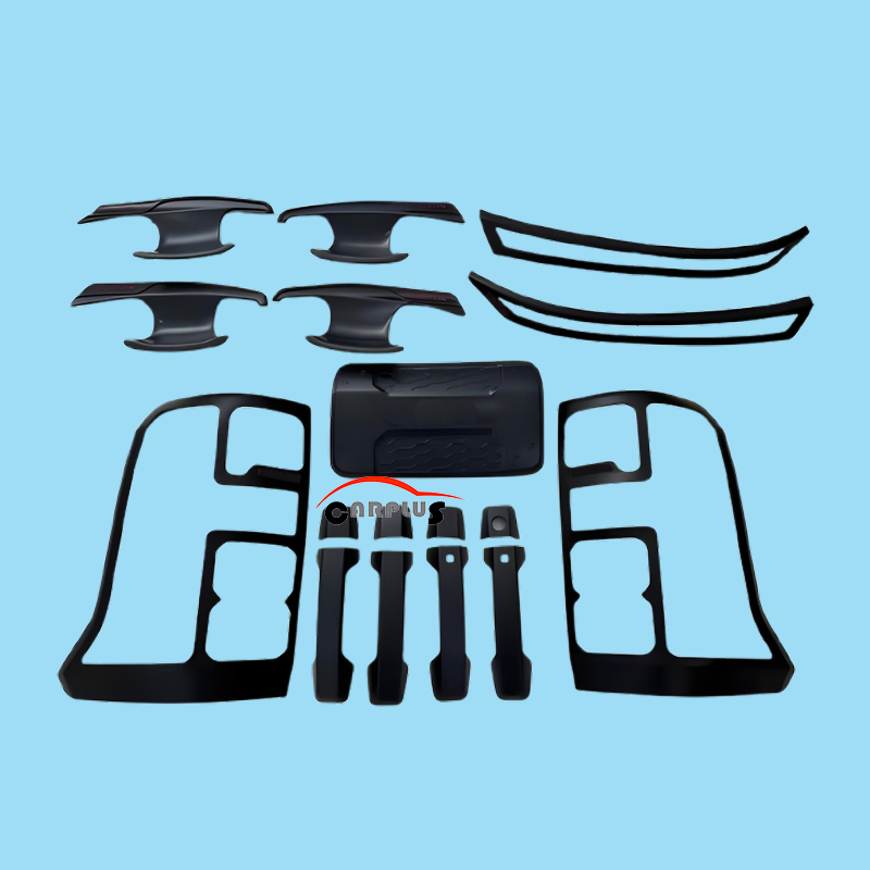 ABS Black Cover Full Set Accessories for Triton L200 2024-2025 Lamp Cover Head Light Back Lamp Cover Handle Cover Door Mirror Cover Tank Cover Body Kits Accesso