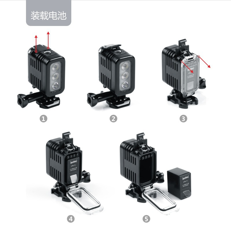 Diving Fill Light High Quality Power Waterproof LED for Gopro Accessories