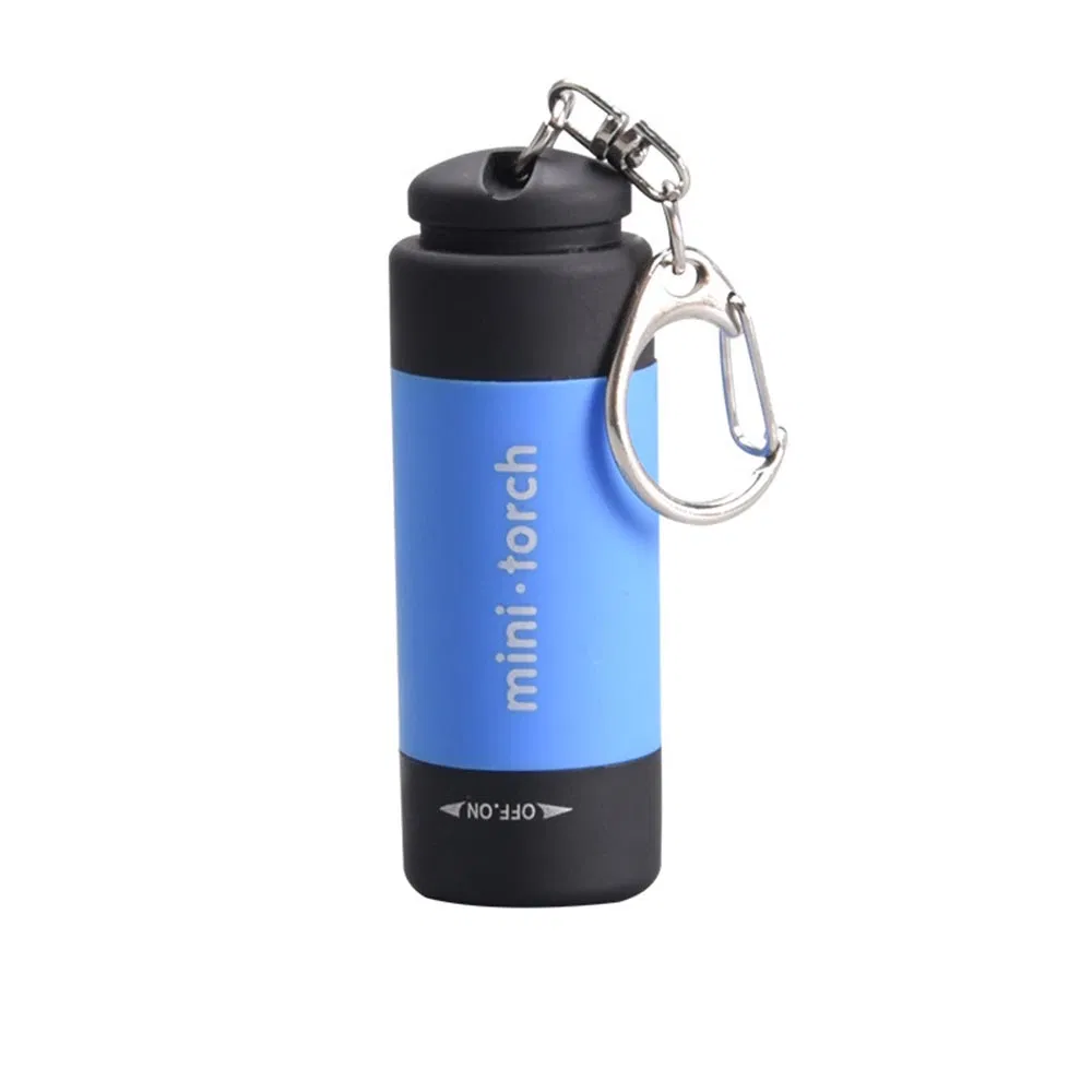 Mini LED Rechargeable Keychain Rotary Switch Emergency Flashlight