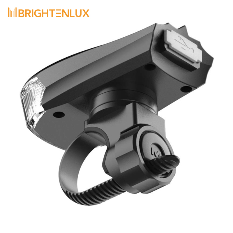 Brightenlux Custom Logo Rechargeable Accessories USB Waterproof Mountain Bike Front LED Head Light Electric Bicycle Flashlight with Battery Indicator