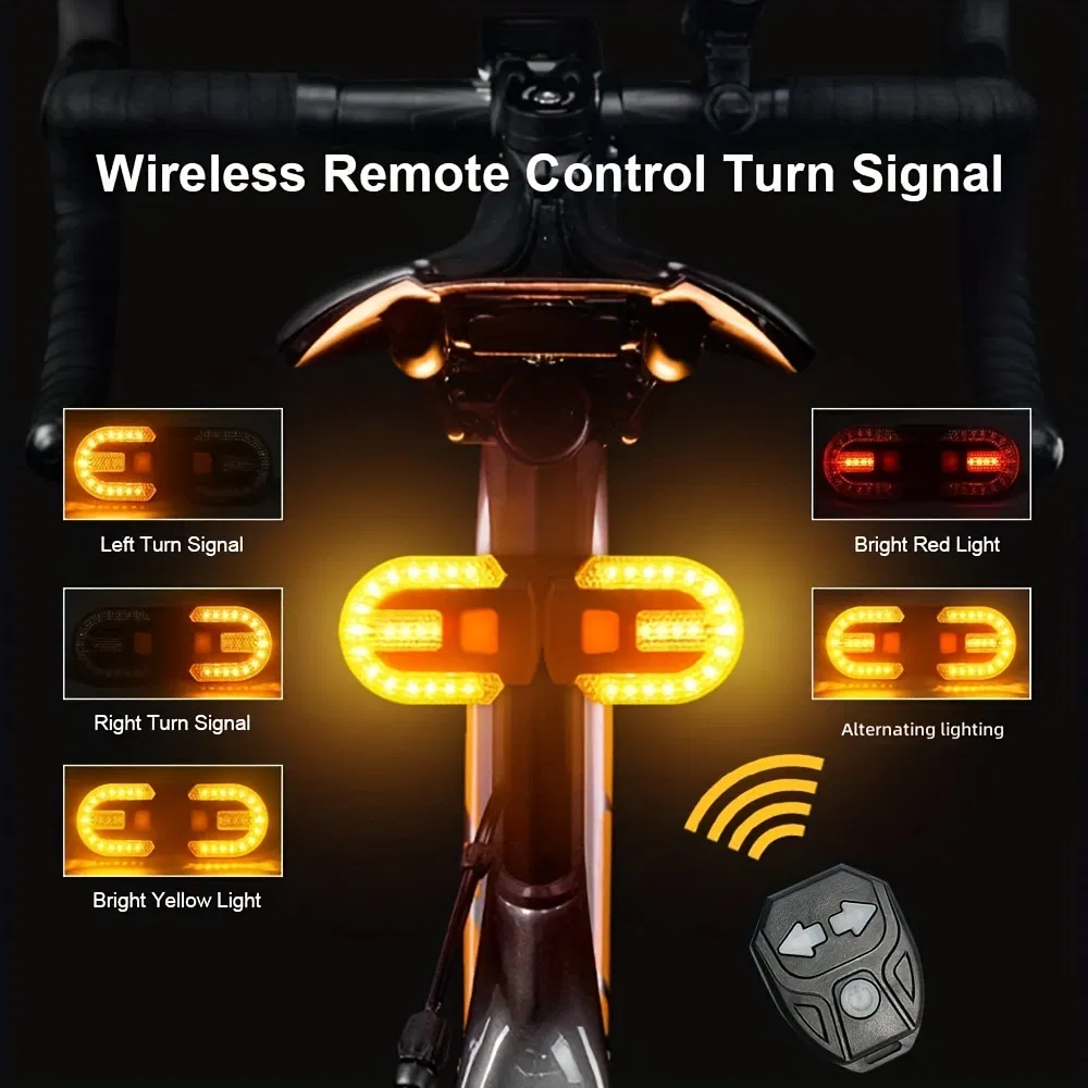 Waterproof Wireless Remote Control Bicycle Turn Signal Light System
