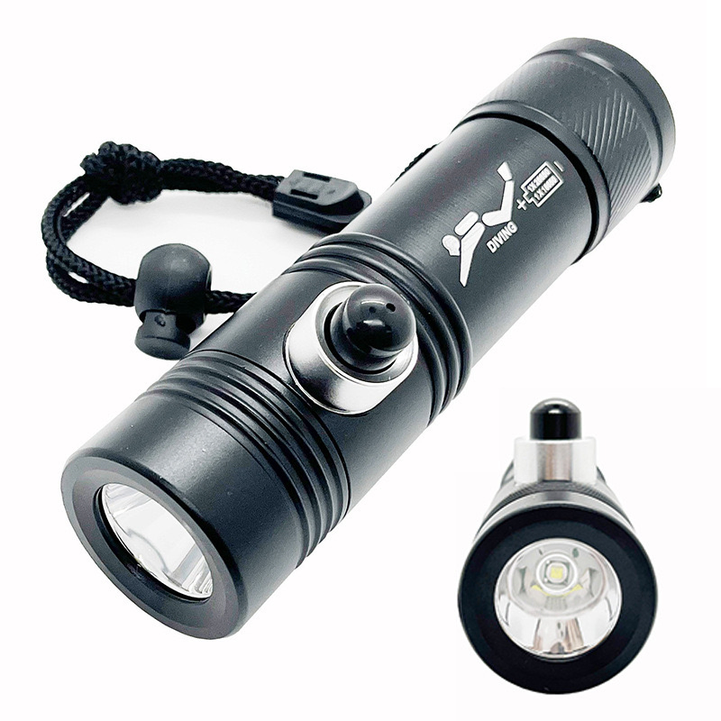 Professional Diving Torch Underwater Lamp Most Powerful LED Diving Underwater Light with Rechargeable 18650 26650 Scuba Dive Flashlight