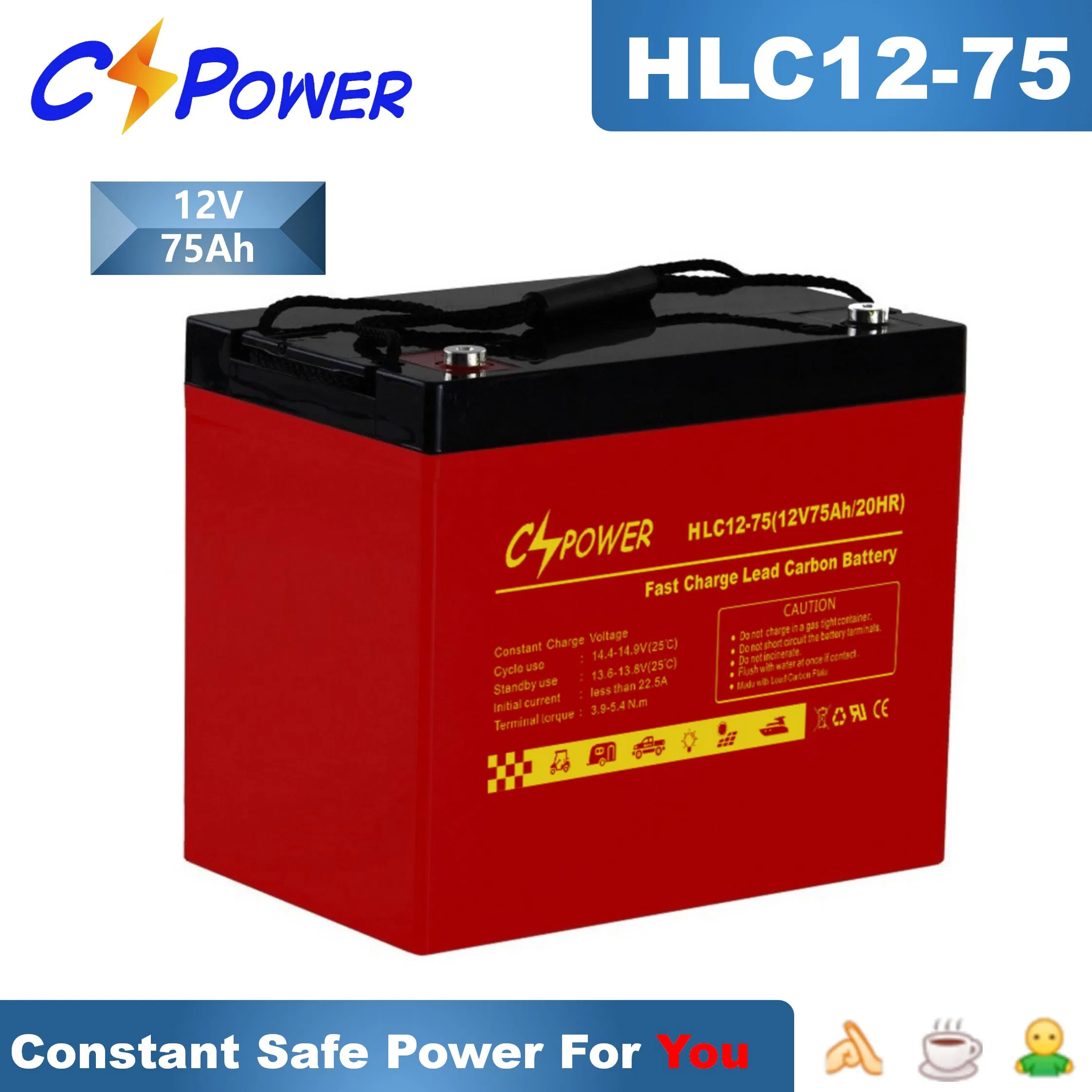 Cspower 12V35ah Long Life Lead Carton Battery Solar-PV/Wind/LED-Light/Solar-Light /Emergency-Power-Systems/ Inverters/Solar-Photovoltaics