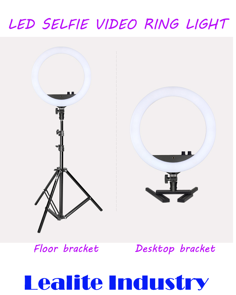 Dimmable Photographic Light Studio Makeup LED Ring Light LED Ringlight Kit with Tripod Stand Phone Holder
