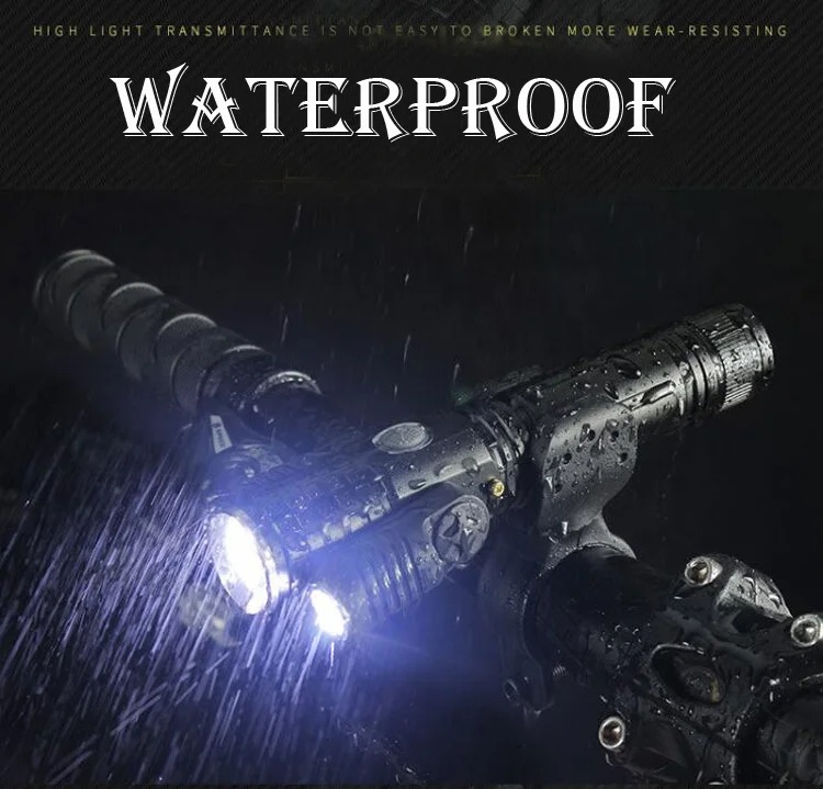 Ultra Bright Handheld Flexible 3 Heads LED Travel Flashlight USB Rechargeable 1000 Lumens Bike Front Torch