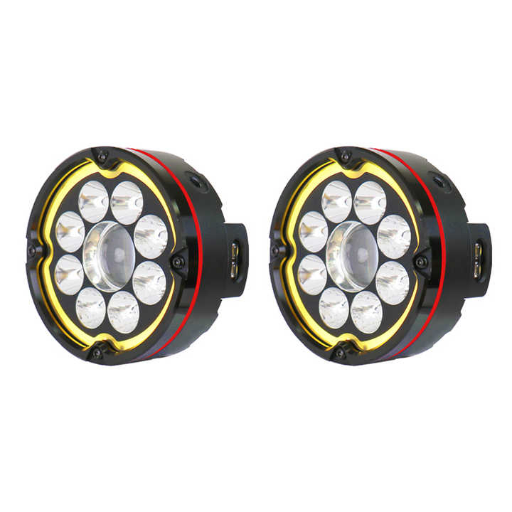 Motorcycle Modification Accessories High-Brightness Ambient Lights for Outdoor Night Riding White Yellow Dual Colors