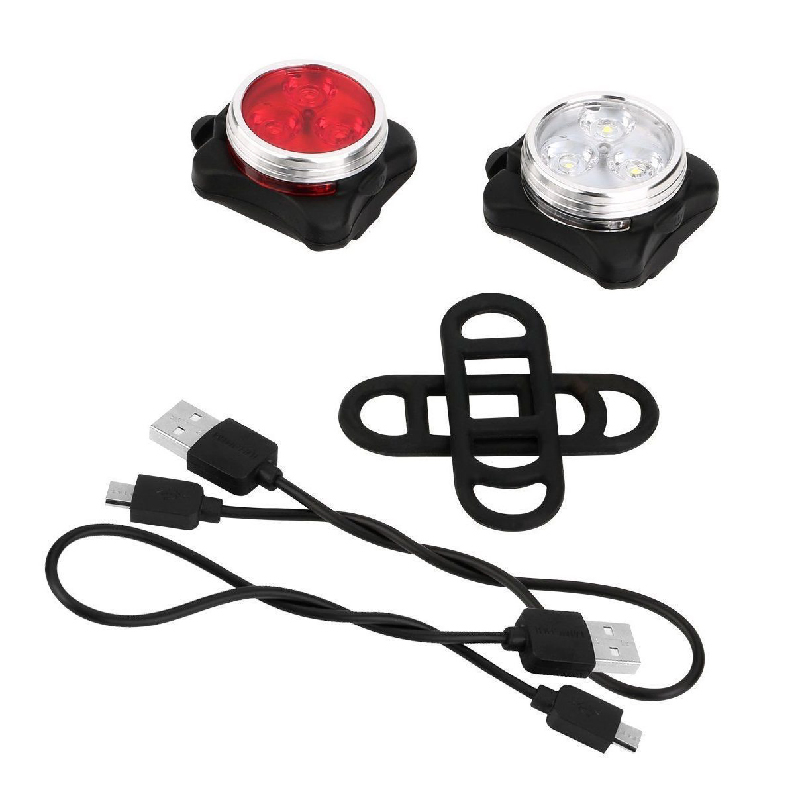 Bike Light Set, USB Rechargeable LED Bicycle Lights Waterproof Bike Headlight and Taillight Bike Accessories