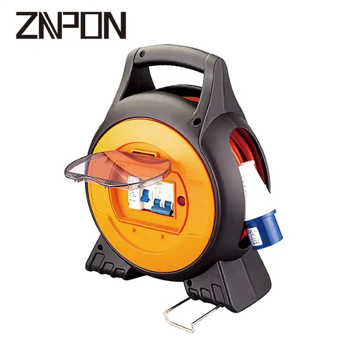 Camping Caravan Electric 3 Way UK Mobile Mains Roller Kit with LED Light and USB Ports 16A 230V 15m H05VV-F 3*1.5mm