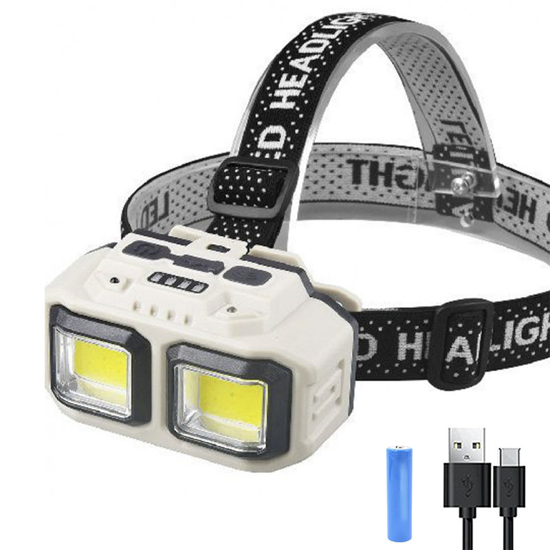 2025 Hot New Bright Light COB Powerful Wave Sensor Induction Night Running Cycling Fishing ABS USB Rechargeable Flashlight LED Headlamp