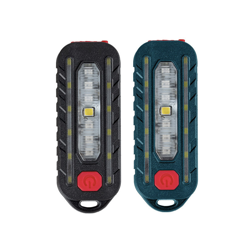 Helius New Bike Taillight Type-C Charging Outdoor Riding Headlight Helmet Light Red and Blue Flashing Warning Shoulder Light Flashlight