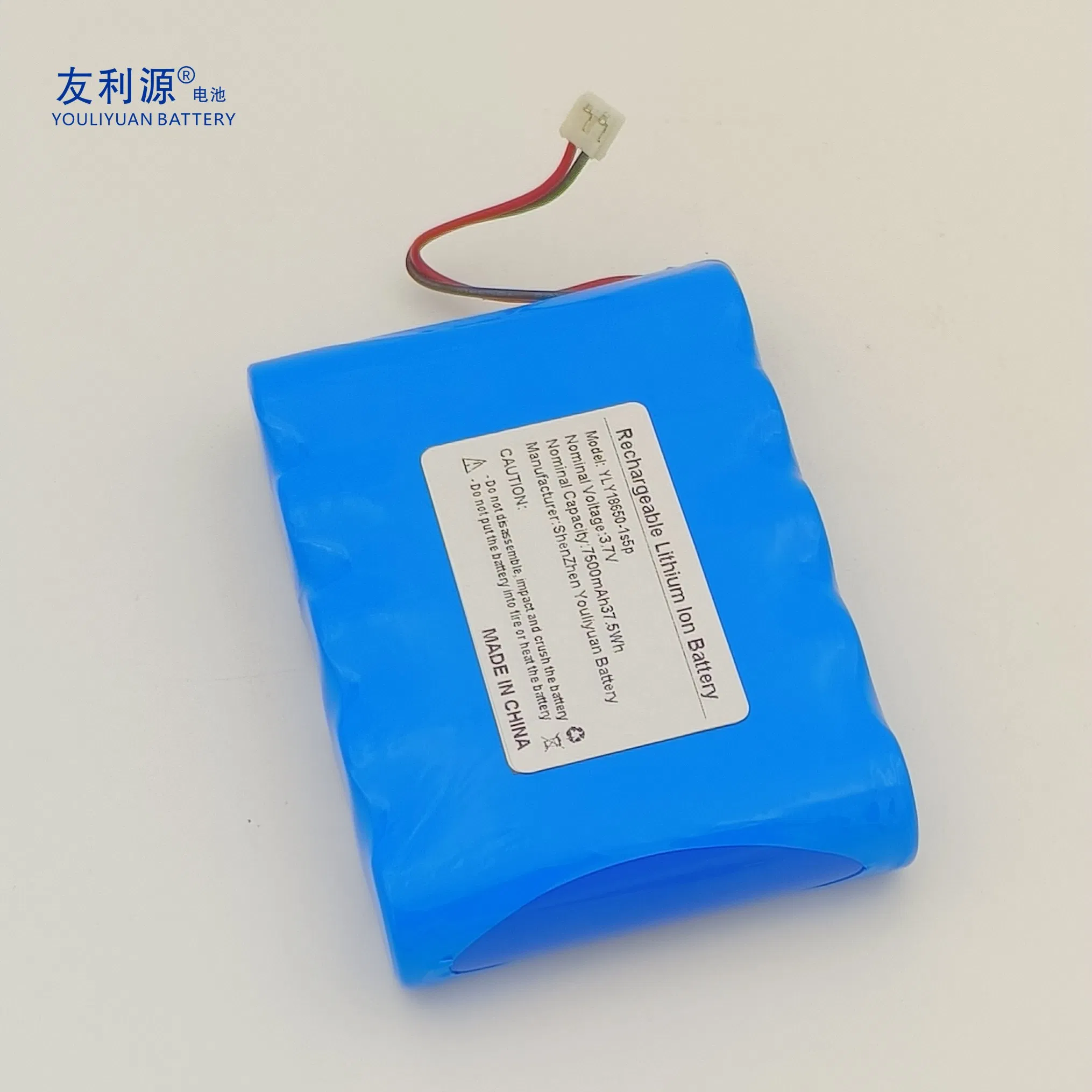 Hot Sale 3.7V 18650 Battery 1s5p 7500mAh Lithium Ion LED Lights Consumer Electronics Battery Pack