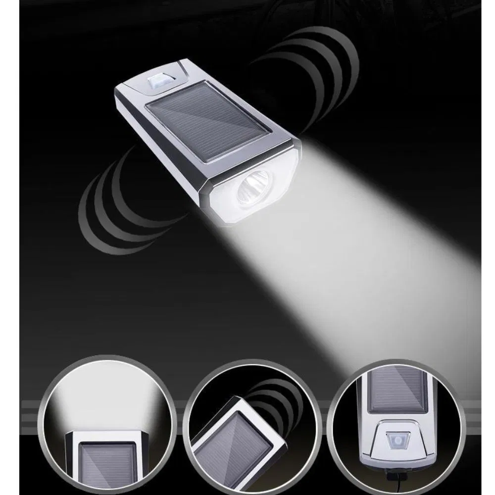 Waterproof LED Safety Light Night Riding Bicycle Handlebar Flash Solar Power Ci25336