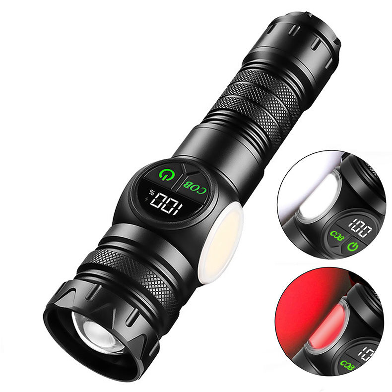 Rechargeable USB Tactical Flashlight Laser