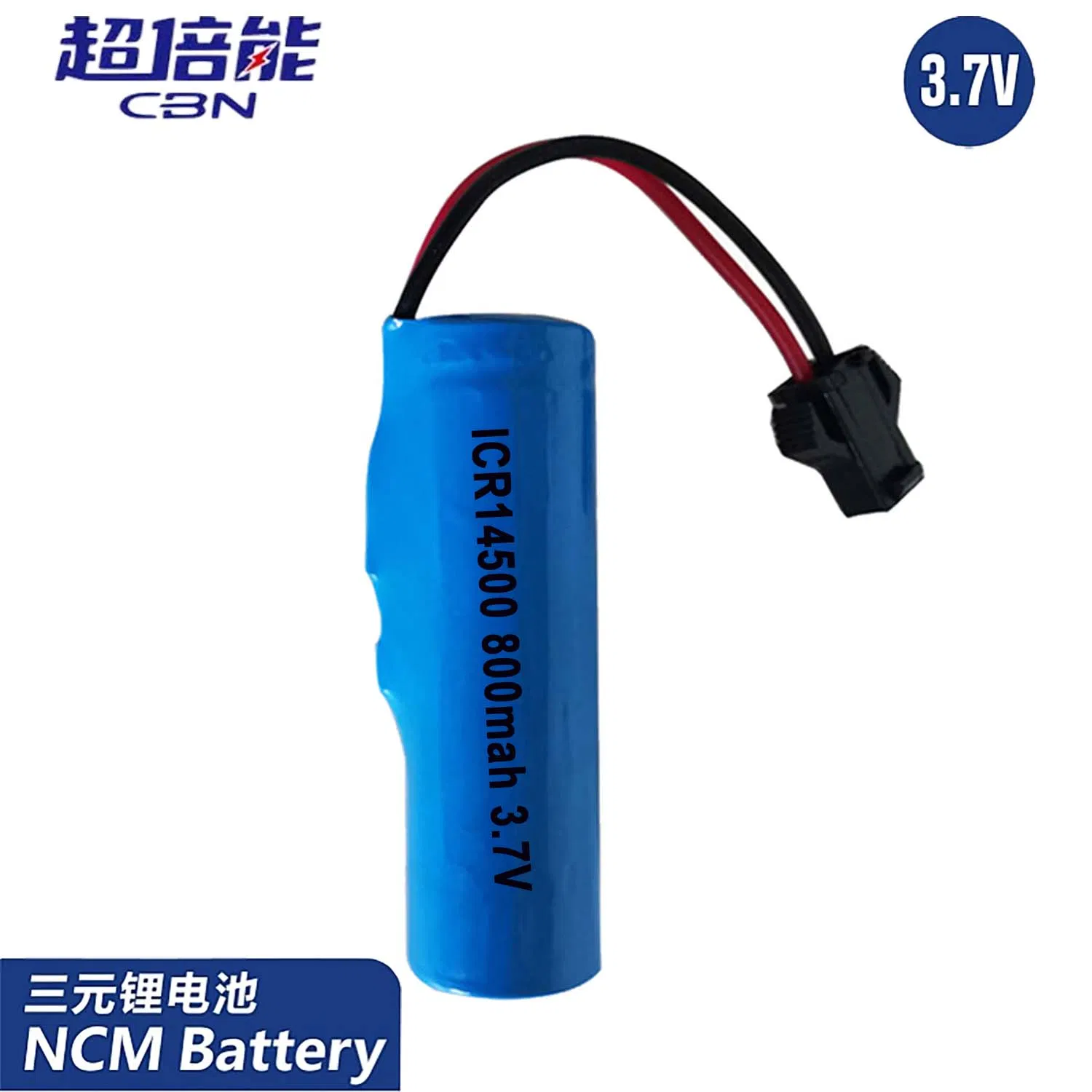 Bulk Wholesale 14500 Cylindrical Rechargeable Battery Pack 3.7V 1000mAh High Capacity for LED Torch
