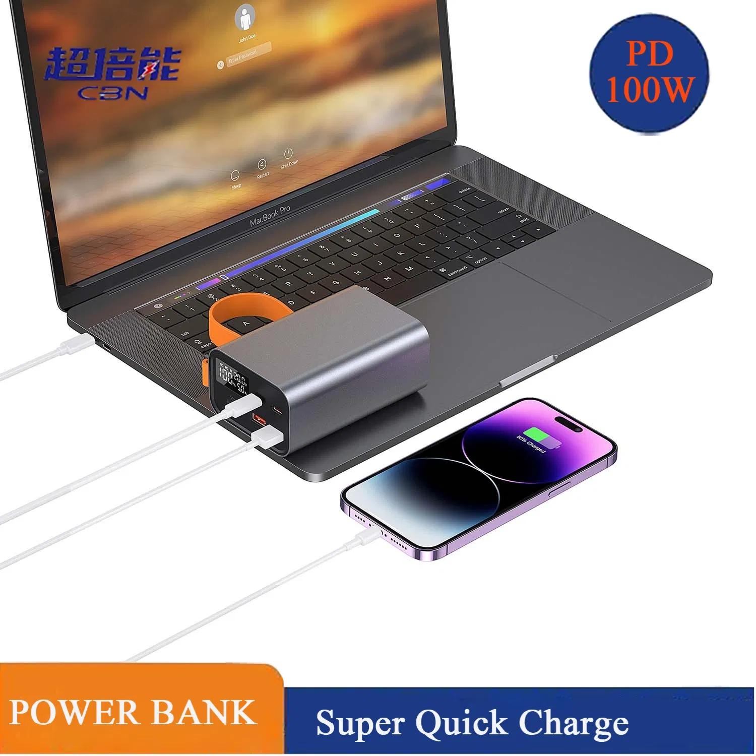 Portable External Battery Pack for Phones and Laptops