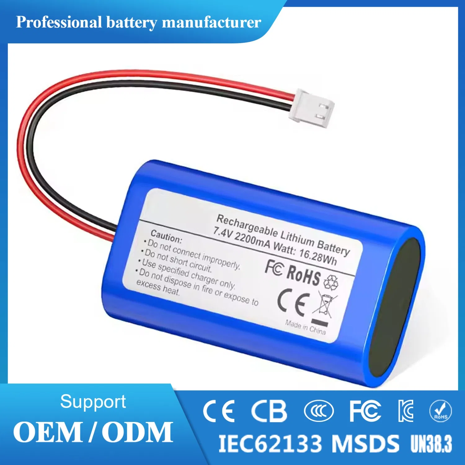 Factory OEM Battery Packs Lithium-Ion Battery LiFePO4 Rechargeable Battery 18650 21700 26650 32700 3.7V/7.4V/11.1V/12V 1s-3s for Electric Scooters &amp; LED Lights