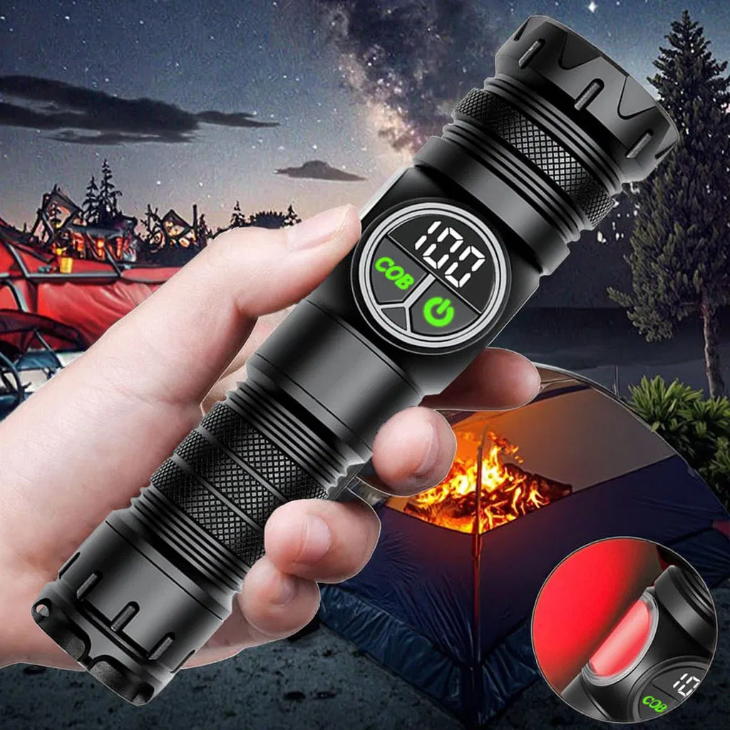 Rechargeable USB Tactical Flashlight Laser