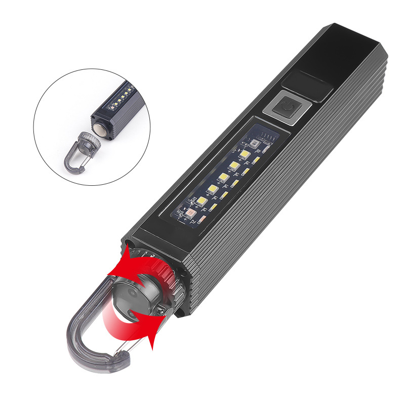 Rechargeable Power Bank Aluminum UV and Laser LED Flashlight with Magnet