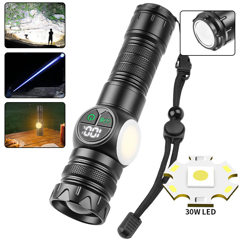 Rechargeable USB Tactical Flashlight Laser